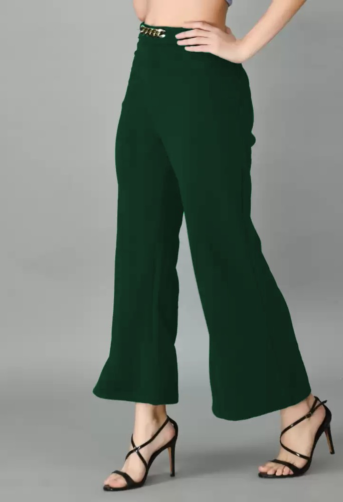 IUGA Regular Fit Women Green Trousers - Buy IUGA Regular Fit Women Green  Trousers Online at Best Prices in India