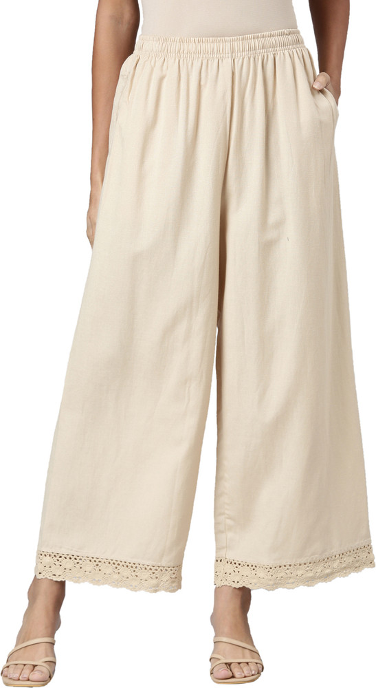 GO COLORS Relaxed Women Beige Trousers Buy GO COLORS Relaxed