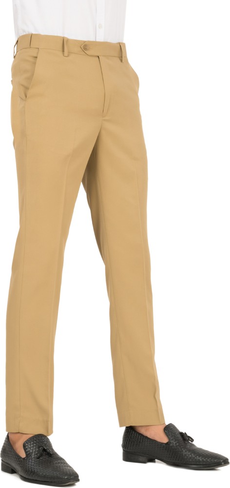 Buy Men Olive Regular Fit Solid Formal Trousers Online  676877  Allen  Solly