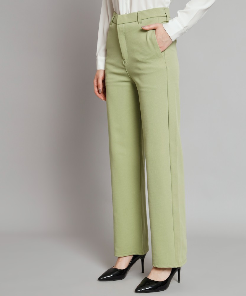 FASHION MADAM Slim Fit Women Green Trousers  Buy FASHION MADAM Slim Fit  Women Green Trousers Online at Best Prices in India  Flipkartcom