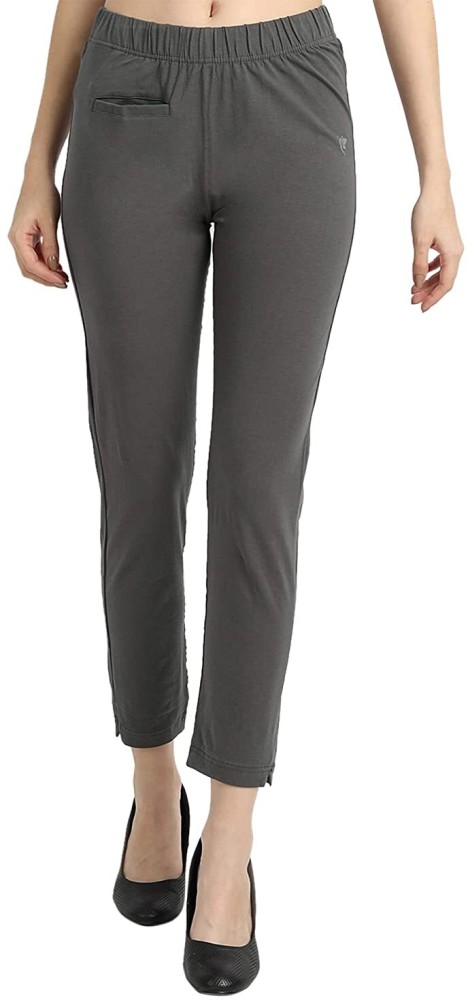 Buy Comfort Lady Regular Fit Women Grey Trousers Online at Best