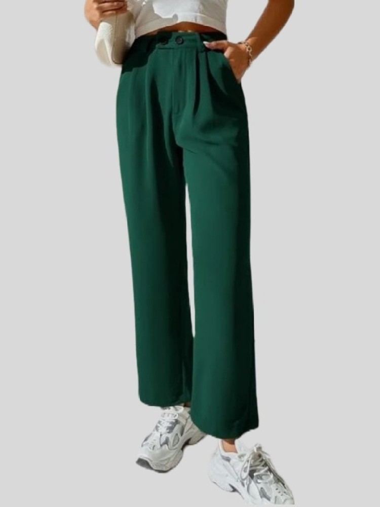 FNOCKS Regular Fit Women Beige Trousers - Buy FNOCKS Regular Fit Women  Beige Trousers Online at Best Prices in India