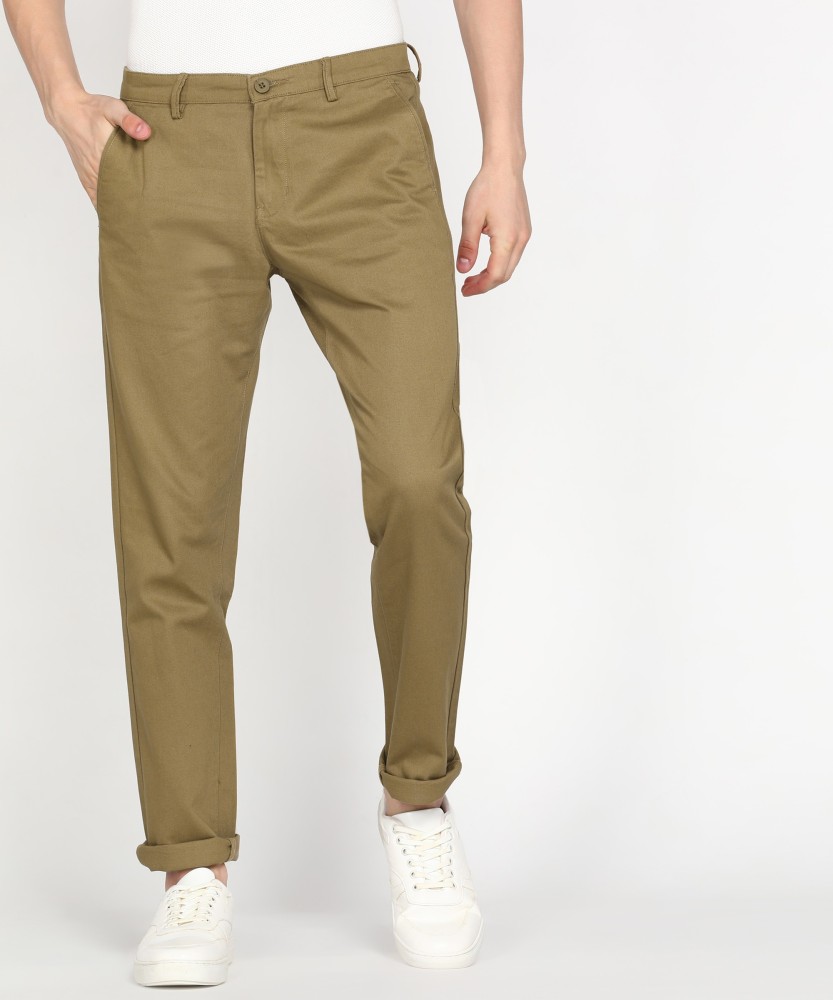Buy Men's Brown Slim Trousers Online