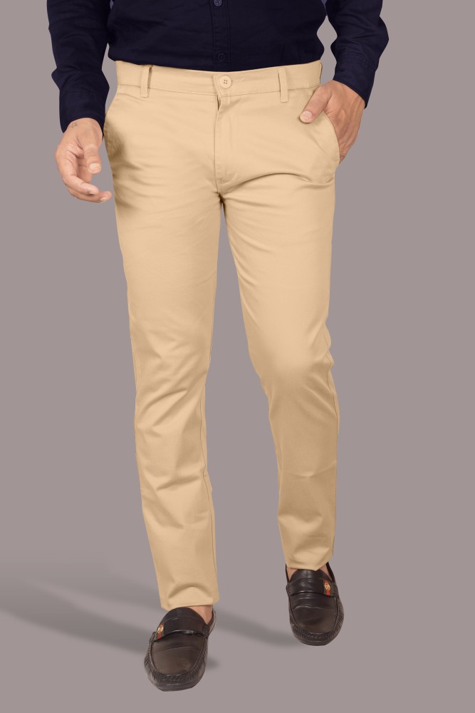 VANDNAM FABRICS Slim Fit Men Khaki Trousers  Buy VANDNAM FABRICS Slim Fit Men  Khaki Trousers Online at Best Prices in India  Flipkartcom