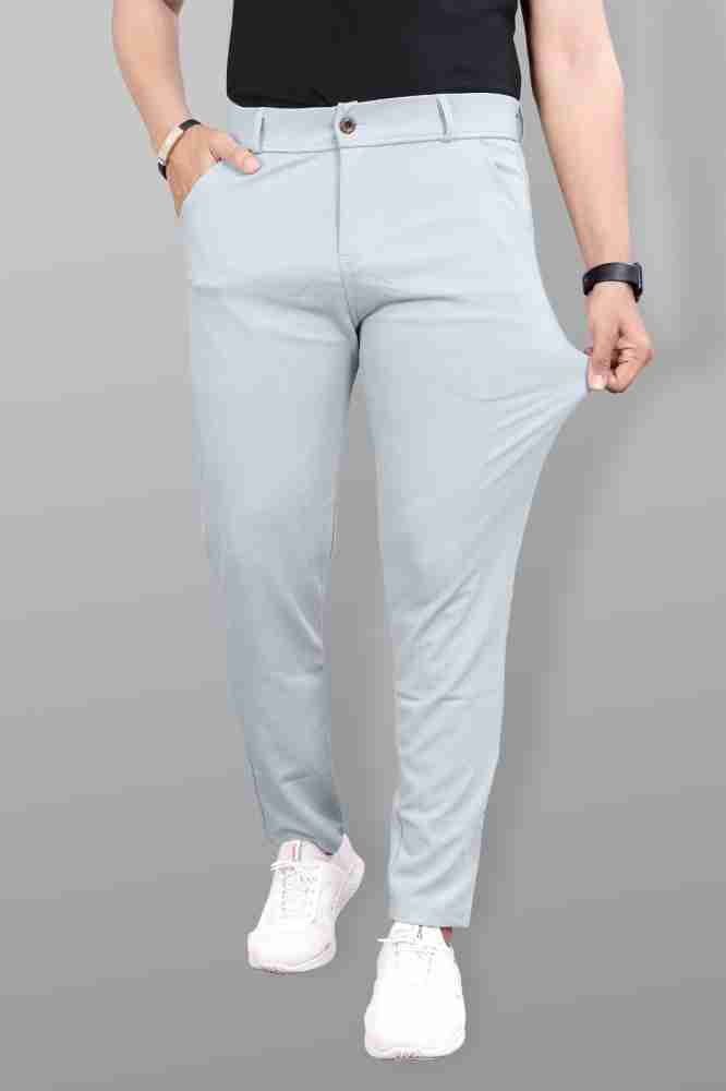 COMBRAIDED Slim Fit Men Grey Trousers - Buy COMBRAIDED Slim Fit