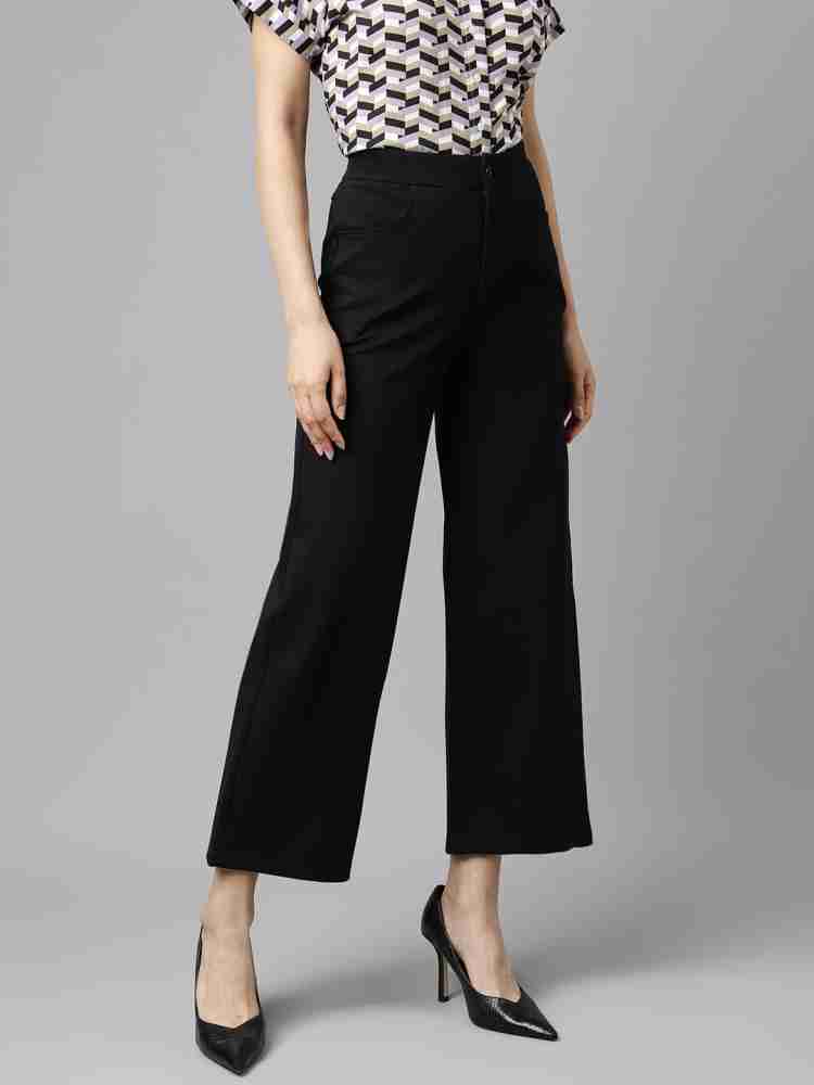 LATIN QUARTERS Regular Fit Women Black Trousers - Buy LATIN QUARTERS  Regular Fit Women Black Trousers Online at Best Prices in India