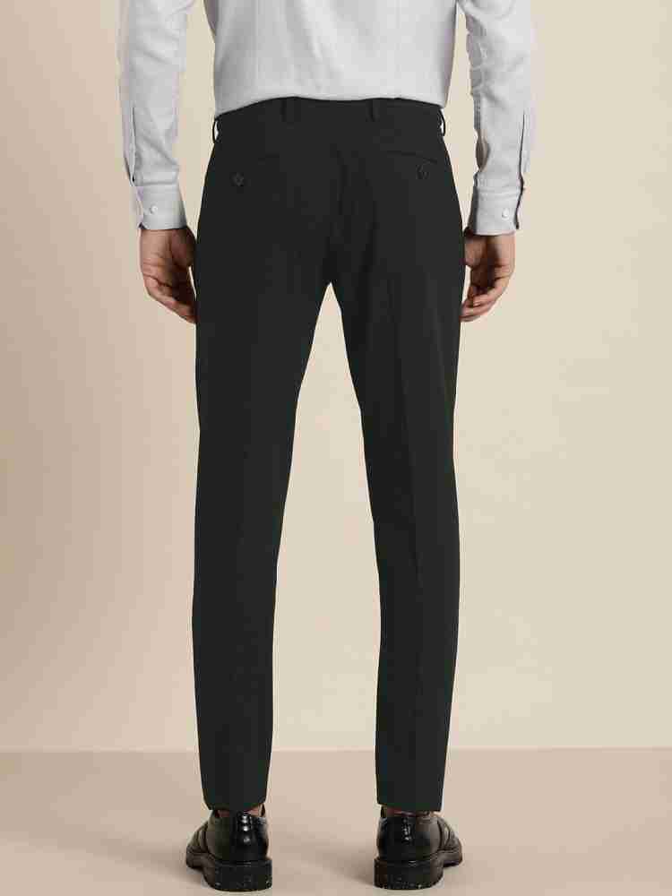 Buy INVICTUS Men Navy Blue Slim Fit Formal Trousers - Trousers for