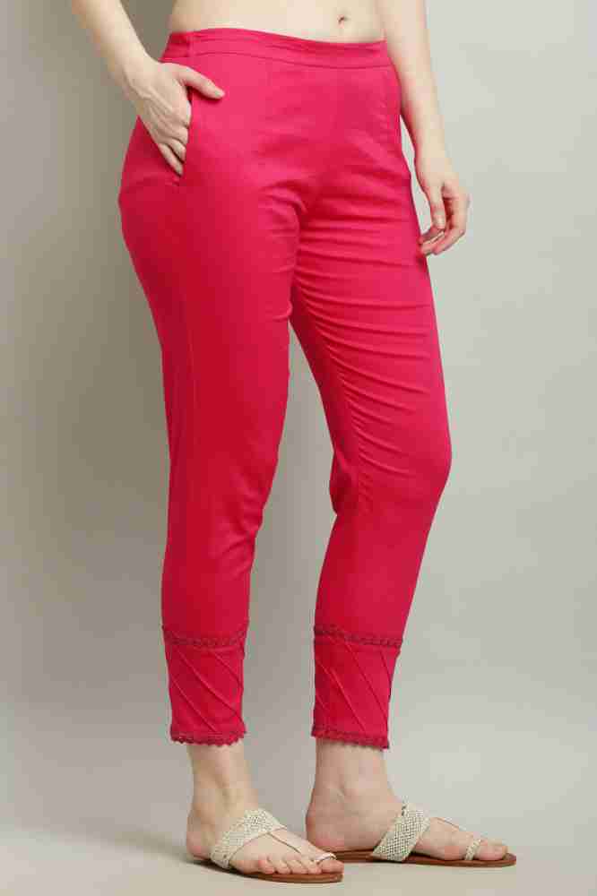 INFAME Regular Fit Women Pink Trousers - Buy INFAME Regular Fit