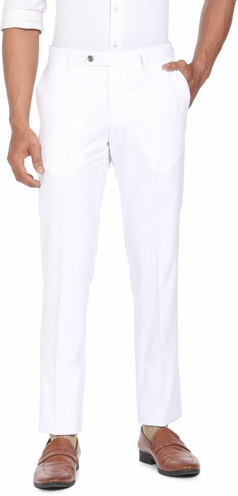 Arrow Formal Trousers  Buy Arrow Men Light Blue Mid Rise Herringbone  Pattern Formal Trousers Online  Nykaa Fashion