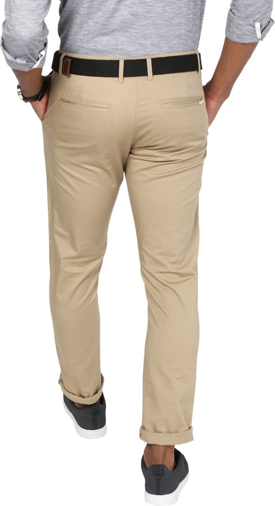 Brown Solid Being Human Chinos Casual Wear Men