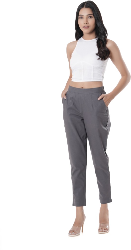 Aurelia Slim Fit Women Grey Trousers  Buy Aurelia Slim Fit Women Grey  Trousers Online at Best Prices in India  Flipkartcom