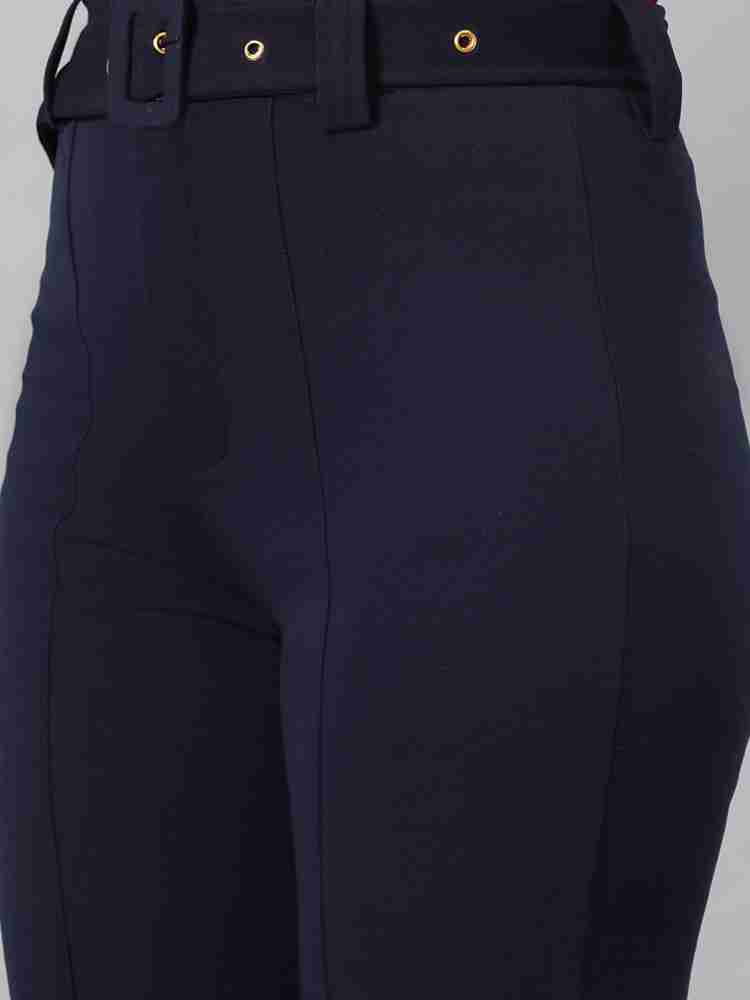 KOTTY Regular Fit Women Dark Blue Trousers - Buy KOTTY Regular Fit Women  Dark Blue Trousers Online at Best Prices in India