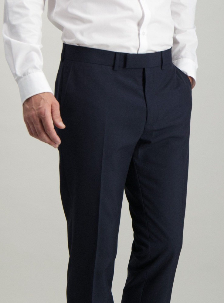 Blue 100 wool suit trousers  Massimo Dutti