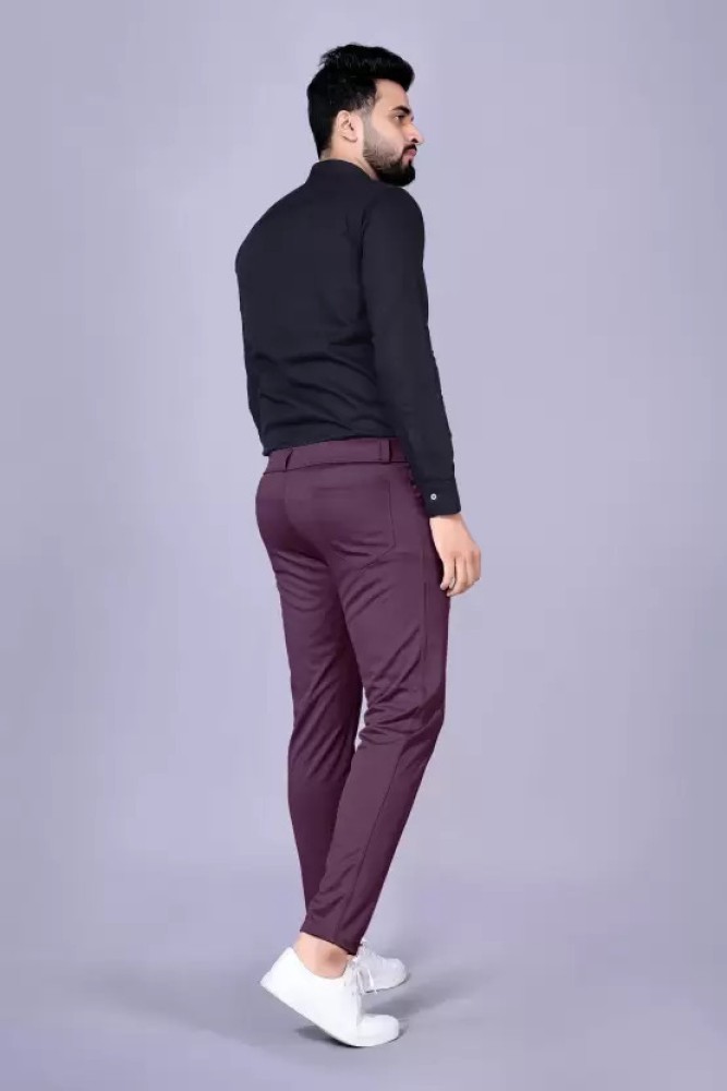 Buy Jack  Jones Lilac Slim Fit Trousers for Men Online  Tata CLiQ