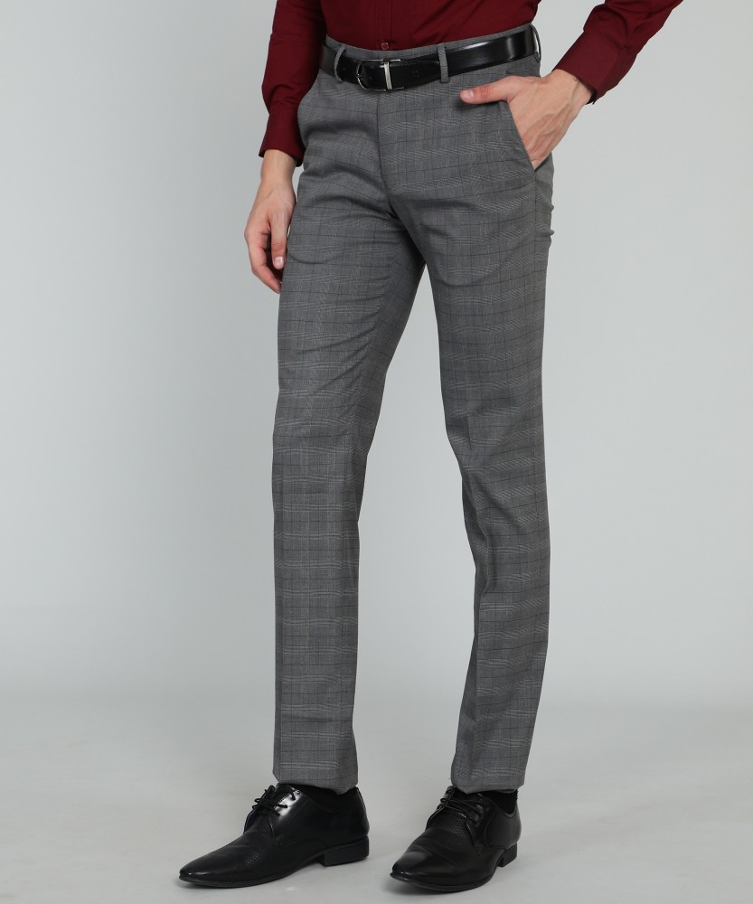 Buy Louis Philippe Sport Grey Cotton Slim Fit Trousers for Mens Online   Tata CLiQ