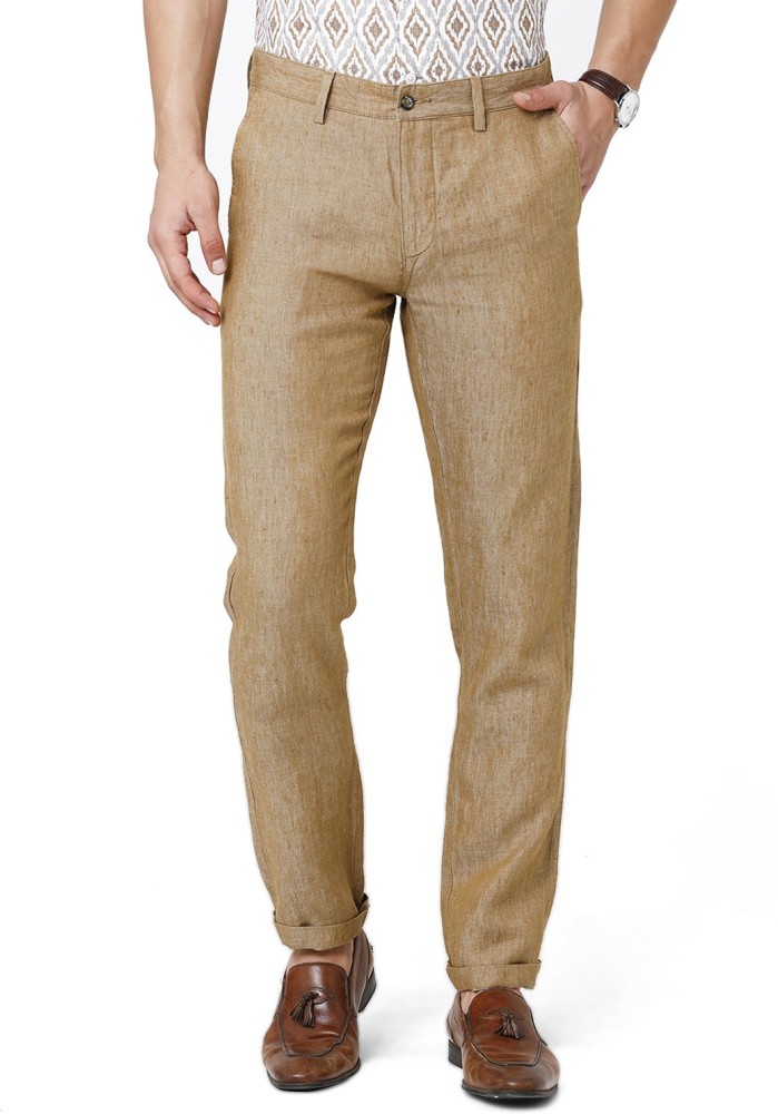 Linen club pants online shopping sale