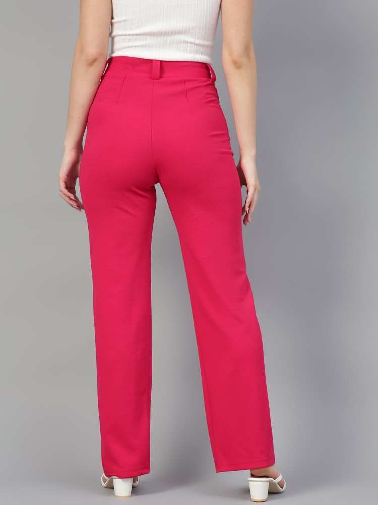 Shine N Show Regular Fit Women Pink Trousers - Buy Shine N Show Regular Fit Women  Pink Trousers Online at Best Prices in India