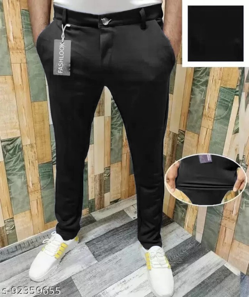 MOONVELLY Regular Fit Men Black Trousers  Buy MOONVELLY Regular Fit Men Black  Trousers Online at Best Prices in India  Flipkartcom
