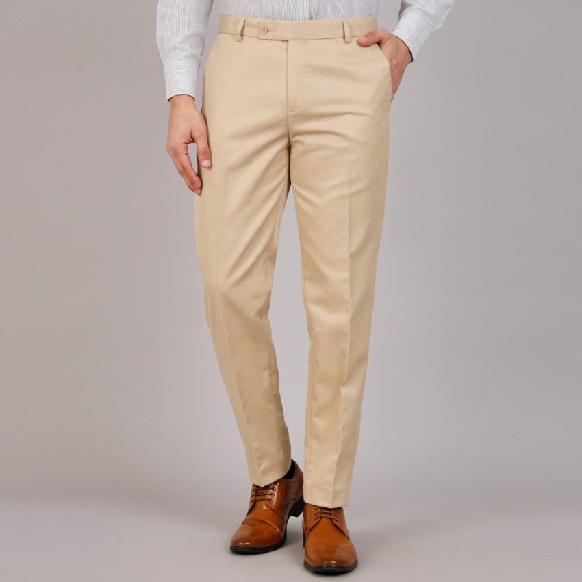 Decible Slim Fit Men Beige Trousers - Buy Decible Slim Fit Men Beige  Trousers Online at Best Prices in India