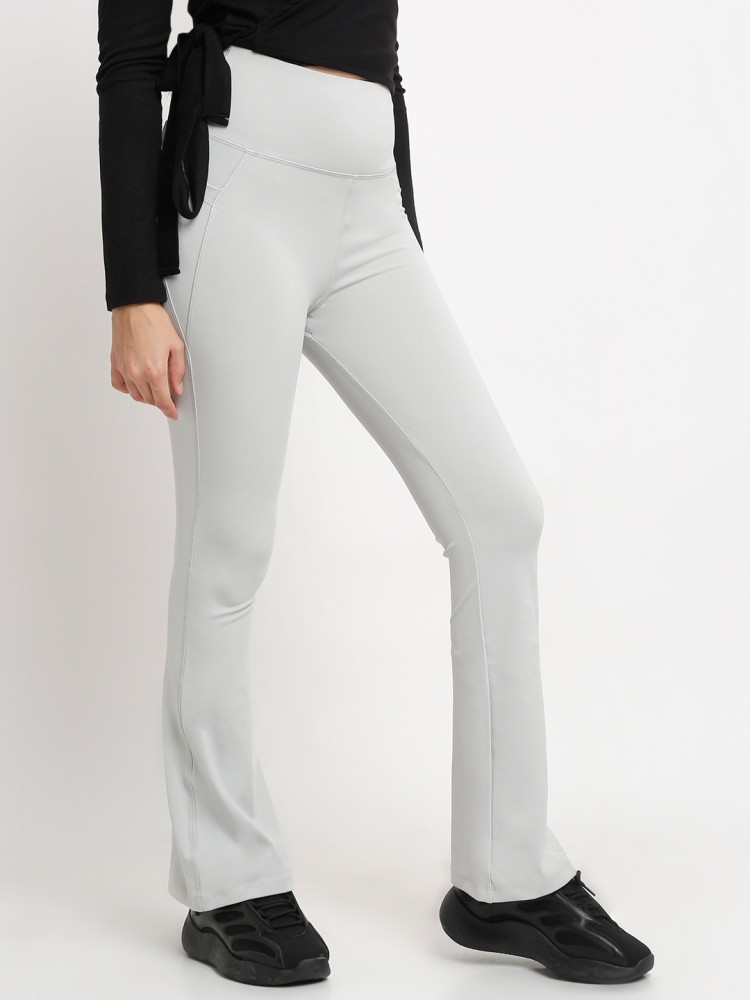 EVERDION Flared Women Grey Trousers - Buy EVERDION Flared Women Grey  Trousers Online at Best Prices in India