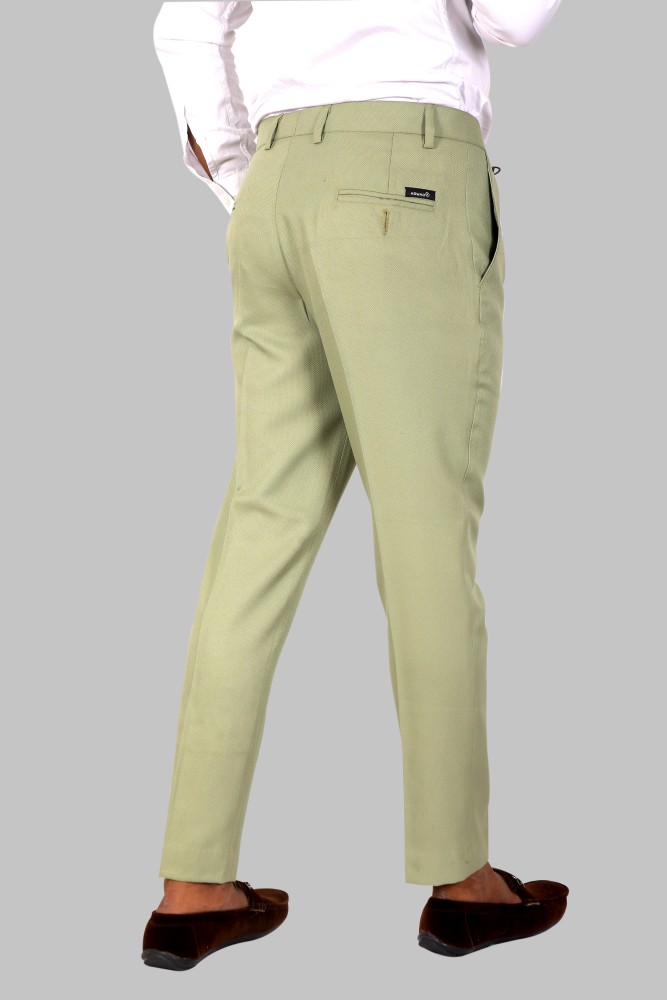 Buy Routeen Khakhi Linen Slim Fit Formal Pants for Men Khaki at Amazonin