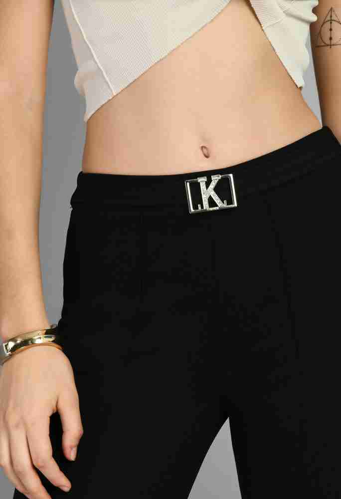 IUGA Regular Fit Women Black Trousers - Buy IUGA Regular Fit Women Black  Trousers Online at Best Prices in India