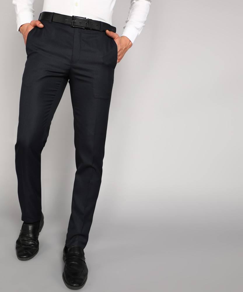 Buy Raymond Men Black  White Slim Fit Checked Formal Trousers  Trousers  for Men 9636183  Myntra