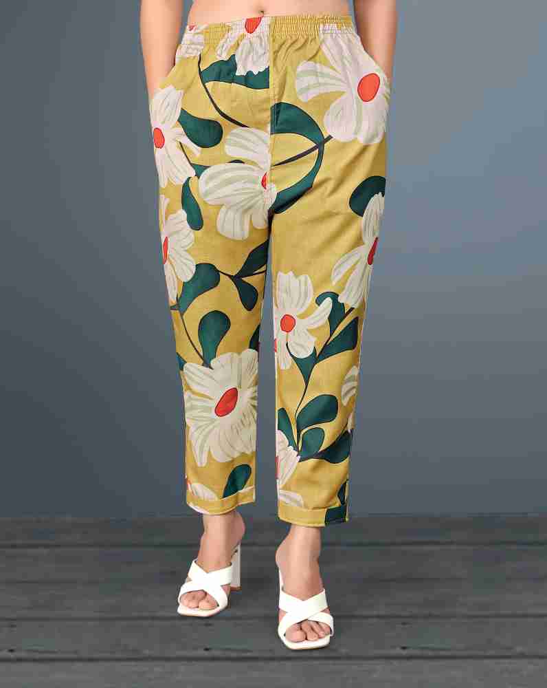 Wuxi Relaxed Women Yellow Trousers - Buy Wuxi Relaxed Women Yellow Trousers  Online at Best Prices in India