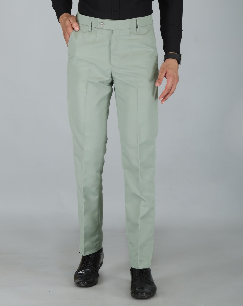 Zara Light Green High Waist Trousers With Belt Size S | eBay