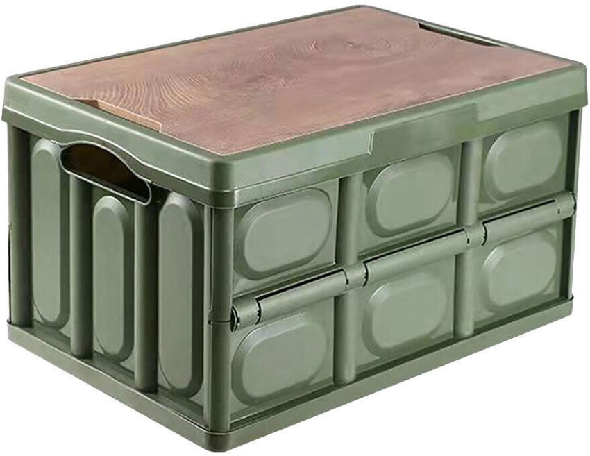 30L Plastic Foldable Storage Box Space Saving Box Portable Storage