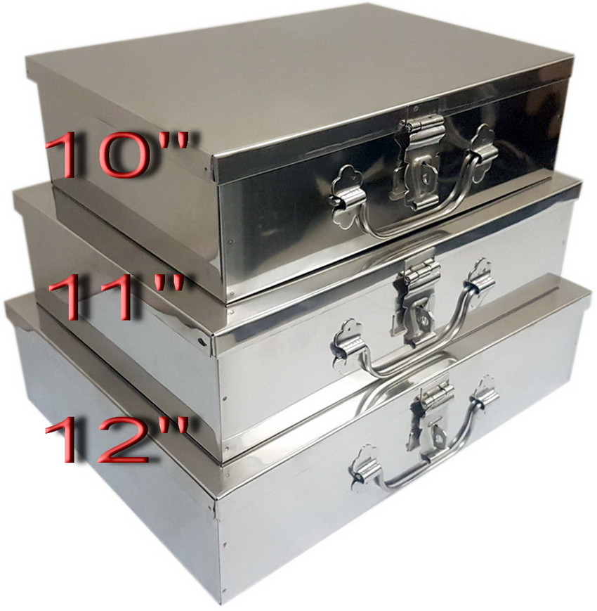 JAYCO Stainless Steel Storage Trunk Set of 3 pieces Medium 10
