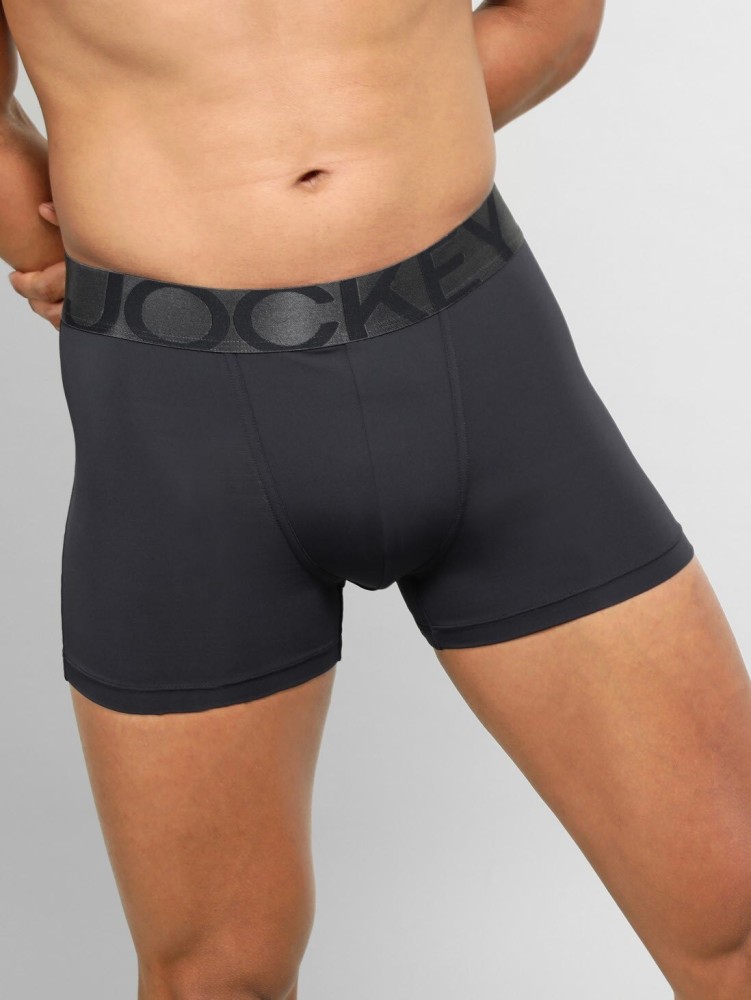 IC 28 Jockey Men's Tactel Microfiber Elastane Stretch Solid Trunk