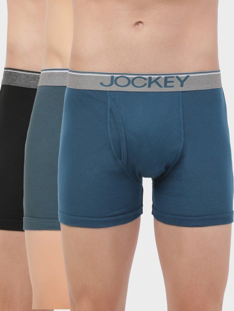 Jockey 8009 Men's Super Combed Cotton Rib Solid Boxer Brief with Ultrasoft  Waistband (Pack of 2)