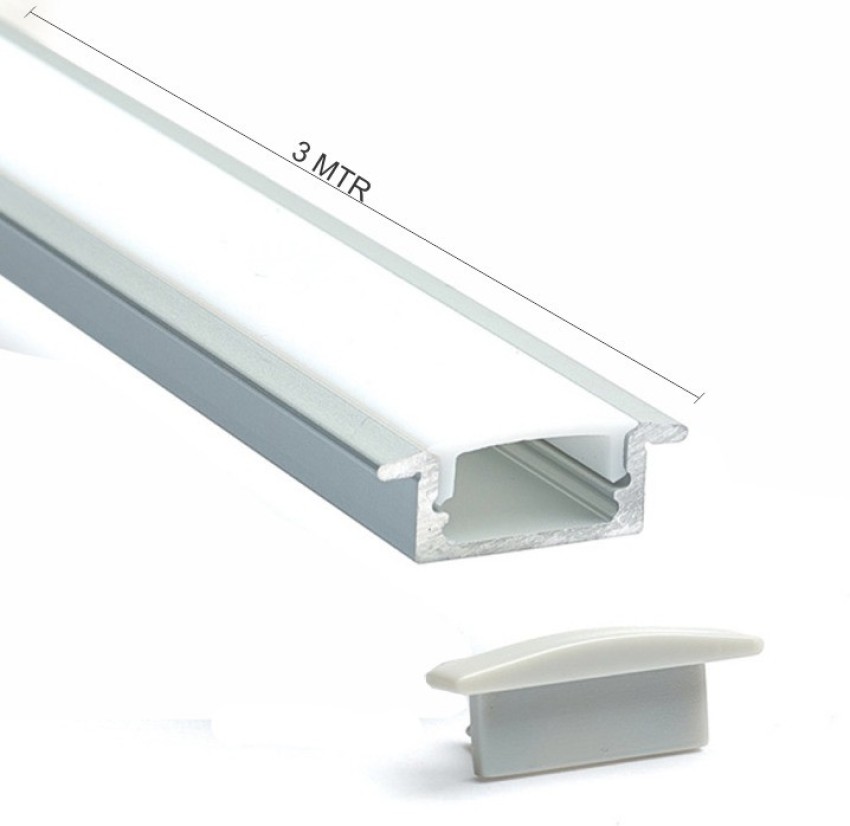 Glow Right Led Profile Light 25mm with collar white aluminium body 3mtr  Straight Linear LED Tube Light Price in India - Buy Glow Right Led Profile  Light 25mm with collar white aluminium