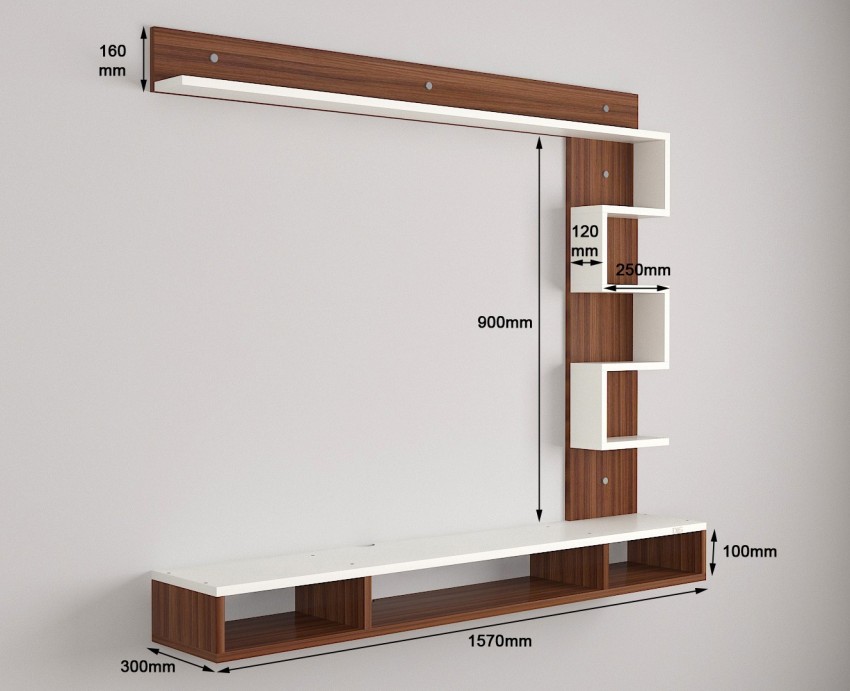 Buy Hubert TV Unit in Classic Walnut & Frosty White Finish for TVs up to  55\ at 52% OFF by Das