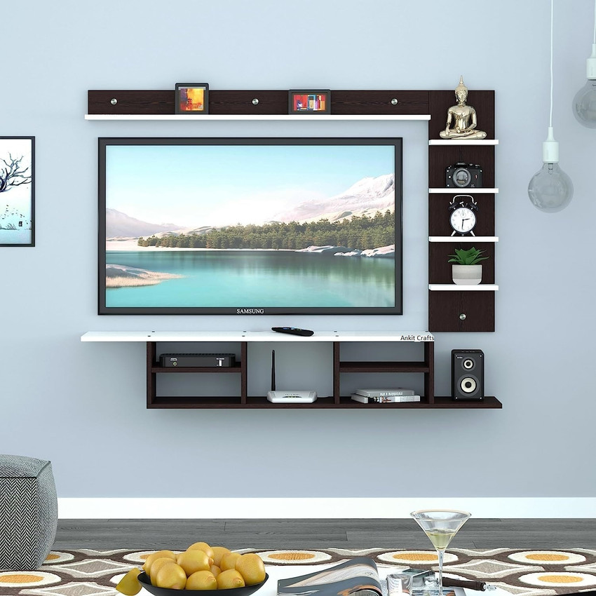 Ankitcrafts Wall Mounted TV Unit for Size up to 65 Inches Engineered Wood TV Entertainment Unit Price in India Buy Ankitcrafts Wall Mounted TV Unit for Size up to 65 Inches