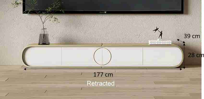 Round tv outlet table