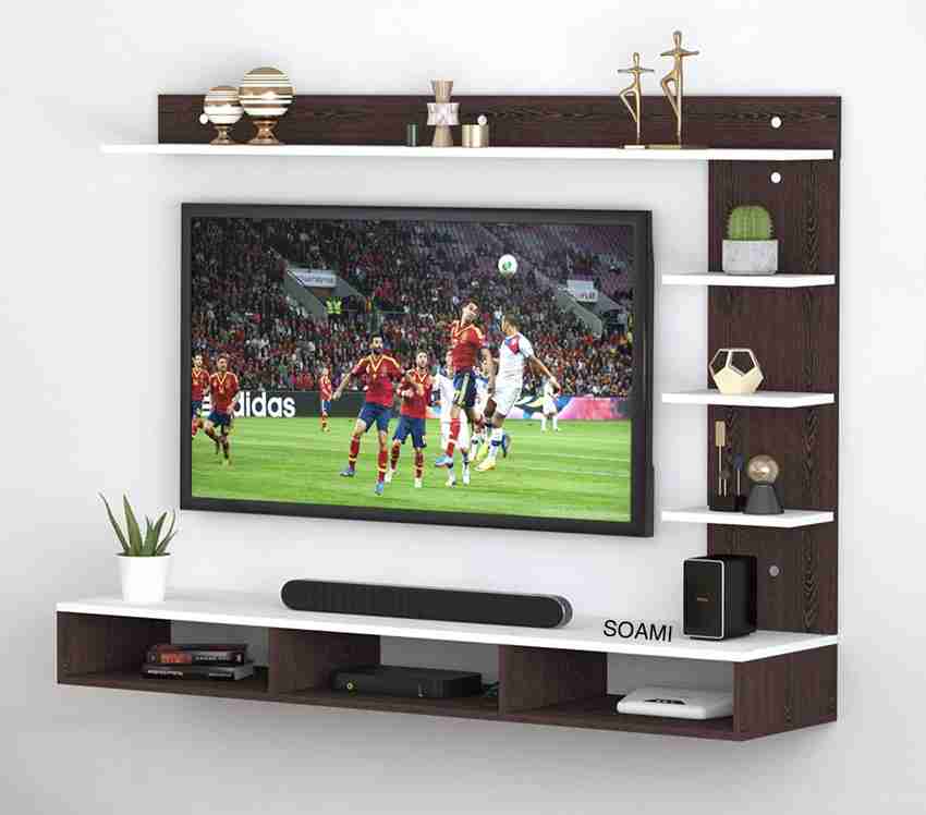 RADHACRAFT tv cabinet Wall mount shelf Color Black White Engineered Wood TV Entertainment Unit Price in India Buy RADHACRAFT tv cabinet Wall mount shelf Color Black White Engineered Wood TV Entertainm...