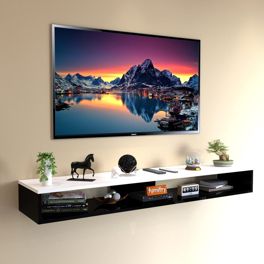 WOOD UMERA Wall Mount TV Unit TV Unit with Set Top Box Stand TV Stand Unit Wall Shelf Engineered Wood TV Entertainment Unit Price in India Buy WOOD UMERA Wall Mount TV Unit TV