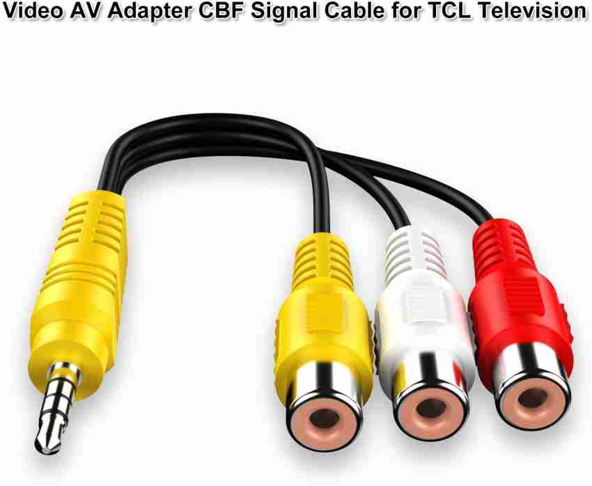 TECHGEAR TV-out Cable Video AV Component Cable for TCL TV, 3 RCA to AV Input Adapter - TECHGEAR : Flipkart.com
