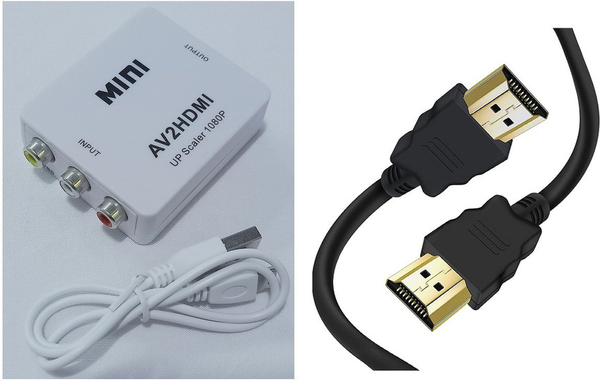 TERABYTE TV out Cable RCA to HDMI Converter AV to HDMI Adapter