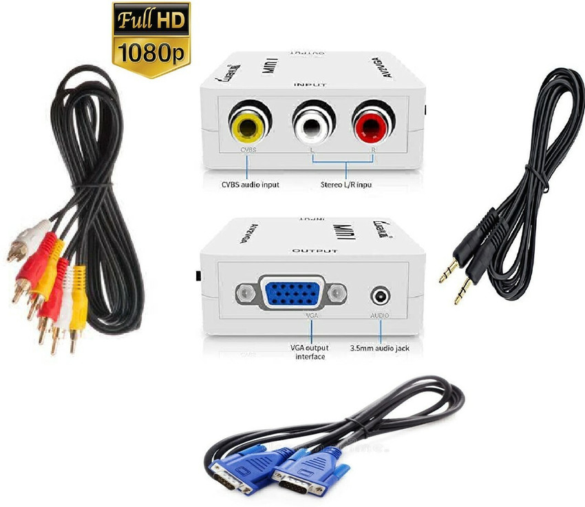 STIR TECH TV out Cable AV to VGA Video Converter Box with Complete