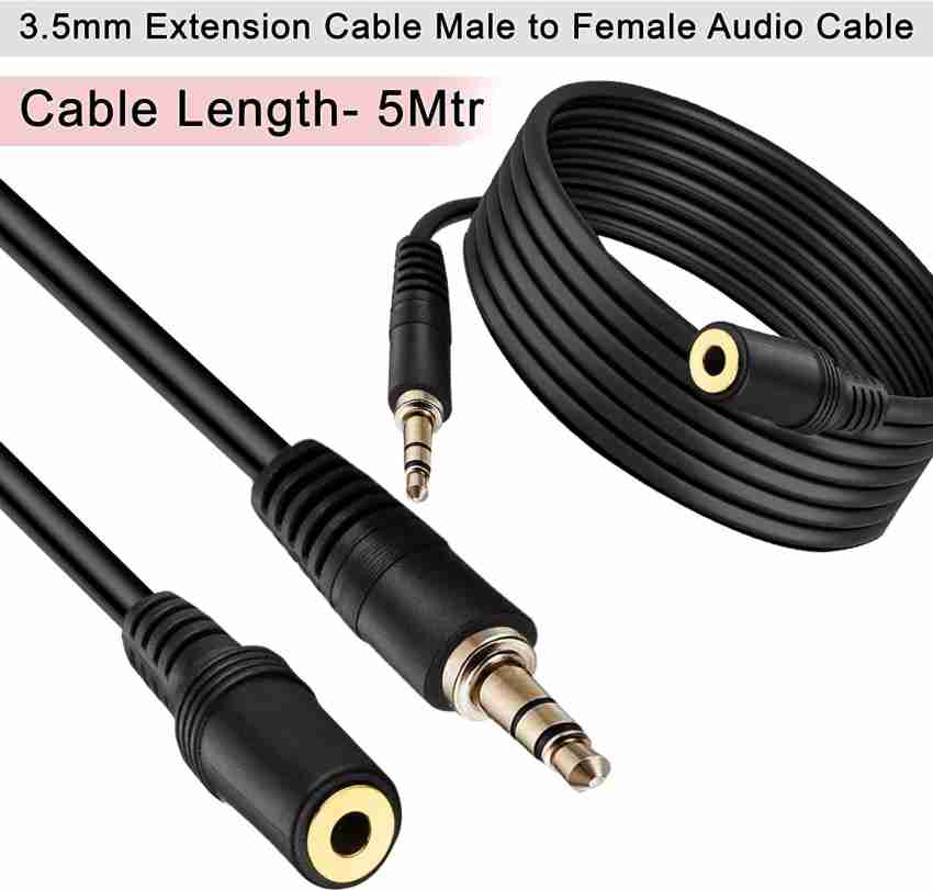 LQTON TV-out Cable 3.5mm Male to Female HQ Stereo Aux Extension Cable  compatible WITH HEDPHONE - LQTON 