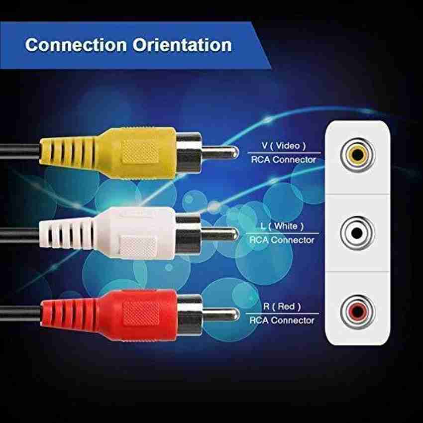 Red Champion TV out Cable 3 RCA Composite Audio Video AV Cable For
