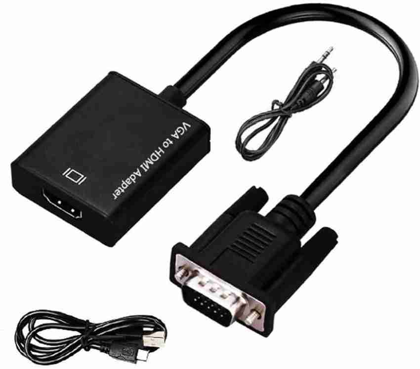 Buy Microware HDMI to VGA Converter Adapter Cable, Black Online at