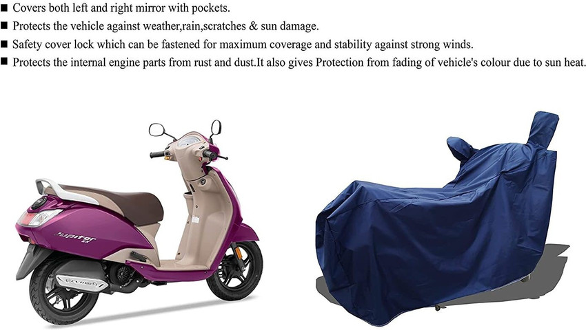 Rajiz Waterproof Two Wheeler Cover for TVS Price in India Buy Rajiz Waterproof Two Wheeler Cover for TVS online at Flipkart