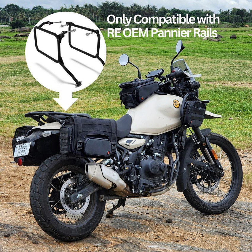RiderZone RiderZone Pangong Motorcycle Saddlebags for Himalayan 450 with OEM Saddle Stays Saddle Bag Black Nylon Motorbike Saddlebag Price in India Buy RiderZone RiderZone Pangong Motorcycle Saddlebag...