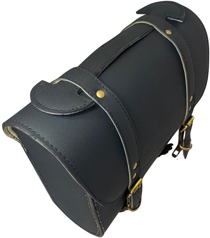 Dhe Best Bike Saddle Bag Waterproof Golden Buckle for Royal Enfield meteor 350 Saddle Bag Black Leather Motorbike Saddlebag Price in India Buy Dhe Best Bike Saddle Bag Waterproof Golden Buckle for