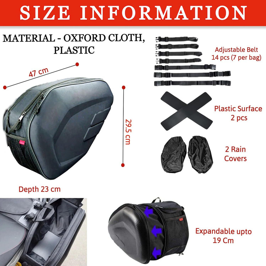 Hukimoyo Motorcycle Saddle Bag for Bike Cycle Waterproof Tail Storage Side Bag for Rider Double side Black Plastic Motorbike Saddlebag Price in India Buy Hukimoyo Motorcycle Saddle Bag for Bike Cycle ...