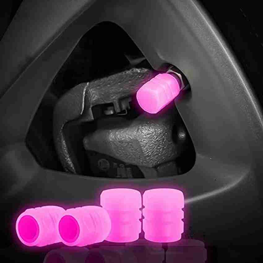 Pink tyre sales valve caps